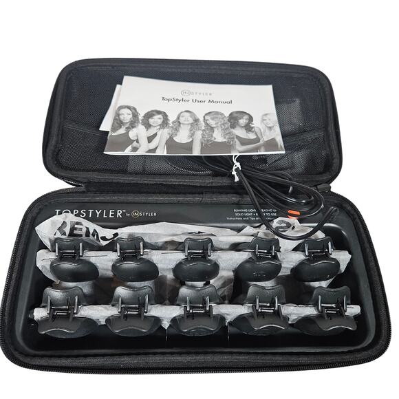 TopStyle by InStyler Heated Ceramic Shell Hair Curlers with case - Picture 1 of 7